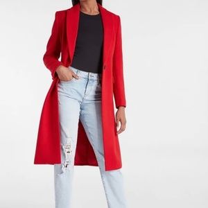 Express Wool-Blend Single Button Coat